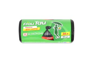 Пакети для сміття Frau Tau Чорні 35л/ 30шт