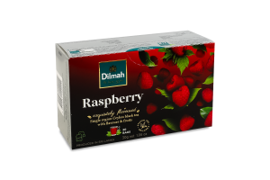 Чай черный цейлонский байховый мелкий со вкусом малины Raspberry Dilmah к/у 20х1.5г