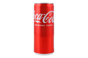 Напиток безалкогольный сильногазированный на ароматизаторах Original Taste Coca-Cola ж/б 250мл