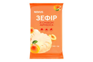 Зефир с яблочным пюре со вкусом абрикоса Novus м/у 240г