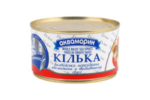 Кілька нерозібрана обсмажена в томатному соусі Балтійська Аквамарин з/б 230г