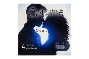 Презервативы из натурального латекса Классические 4Love 4шт