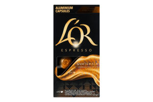 Кофе натуральный жареный молотый в капсулах Гватемала Espresso L'OR к/у 52г