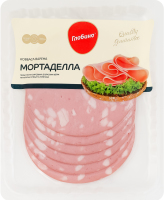 Колбаса нарезка вареная Мортаделла Глобино в/с лоток 105г