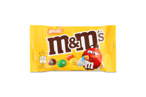 Драже с арахисом и молочным шоколадом покрытые разноцветной сахарной глазурью M&M's м/у 45г