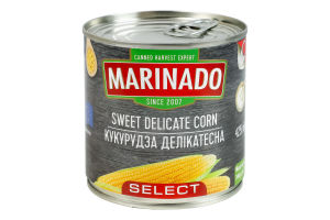 Кукуруза стерилизованная Деликатесная Select Marindo ж/б 340г