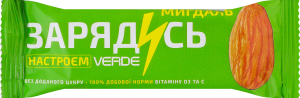Батончик с витамином D3, миндалем и белым шоколадом с подсластителями Зарядись настроением Verde м/у 30г