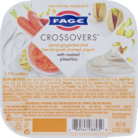 Fage Crossovers Carrot Ginger Blended Low-Fat Greek Strained Yogurt With Roasted Pistachios
