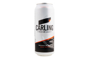 Пиво 0.5л 4.0% світле пастеризоване Carling з/б