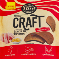 Гренки ржано-пшеничные волнистые Бекон и горчица Craft Bread chips Flint д/п 80г