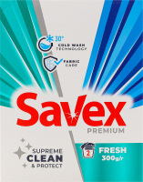 Средство моющее порошкообразное для автоматической стирки для белых и цветных тканей Fresh Premium Savex 300г