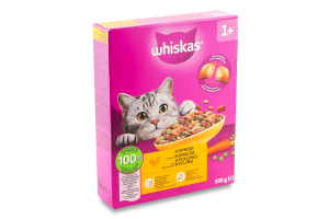 Корм сухий повнораціонний для дорослих котів С куркою Whiskas к/у 300г