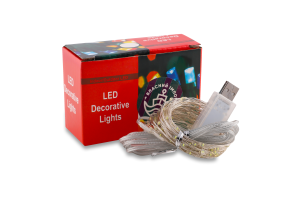 Гірлянда USB 100LED білий 8режимів з пультом