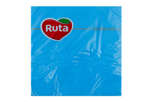 Серветки паперові 3-х шарові сині з ароматом екзотик 325х325мм Golden line Ruta 20шт