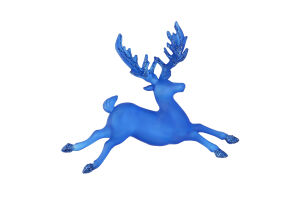 Підвіска новорічна Олень синя 11,5*14см КМ