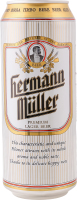 Пиво 0.5л 4% светлое фильтрованное пастеризованное Hermann Muller ж/б