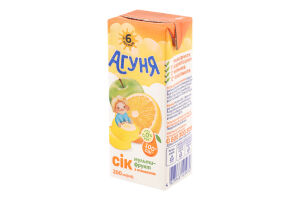 Сок для детей от 6мес с мякотью восстановленный стерилизованный гомогенизированный Мультифрукт Агуня т/п 200мл