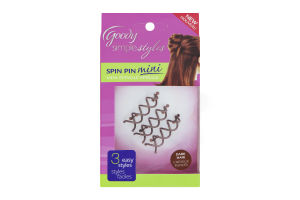 Goody SimpleStyles Spin Pin Mini Dark Hair - 3 CT