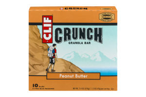 Clif Crunch Granola Bar Peanut Butter Bars - 10 CT