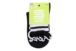 Шкарпетки Premier socks висок рюш смуж чорн р16-18