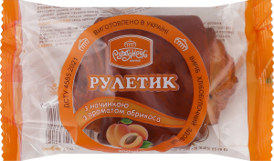 Рулетик с начинкой с ароматом абрикоса Рум'янець м/у 100г