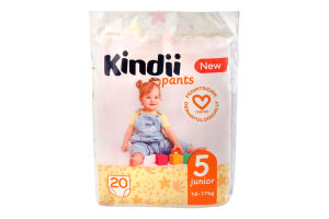 Трусики-подгузники для детей 12-17кг 5 Junior Pants Kindii 20шт