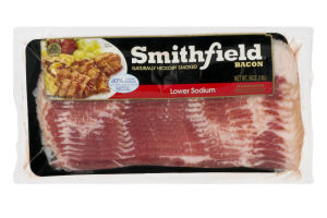 Smithfield Bacon Naturally Hickory Smoked Lower Sodium