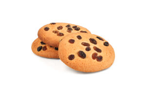 Печенье сдобное песочно-отсадное Американское с изюмом Biscotti к/у 0.215кг