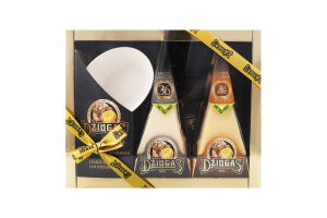 Набір Сир Делікат 24місяці витримки 40% 180г+Сир Гурме 36місяців витримки 40% 180г+Чаша д/бальзамічного оцту Джюгас