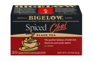 Bigelow Spiced Chai Black Tea - 20 CT