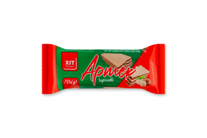 Вафлі Артек Горіхові 70г Хіт Продукт