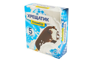 Мороженое 15% пломбир в кондитерской глазури Хрещатик к/у 5х60г