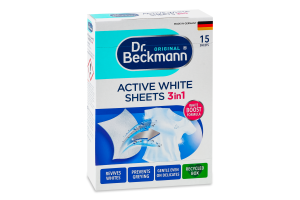 Салфетки для обновления белого цвета ткани Original Dr.Beckmann 15шт