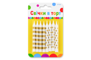 Свічки Happy birthday Festa 8шт