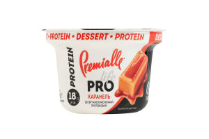 Десерт кисломолочний протеїновий карамель 10% Premialle life PRO стакан 160г