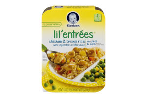 Gerber Lil' Entrees Chicken & Brown Rice with Vegetables in BBQ Sauce with Peas & Corn