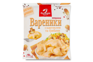 Вареники замороженные с картофелем и грибами Ласунка м/у 600г