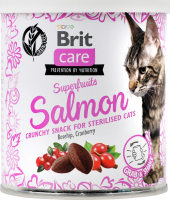 Ласощі д/котів Снек Суперфрутс з лососем 100г Бріт Кеа