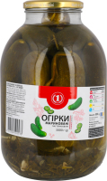 Огірки мариновані 3000г скло ТМ "1"