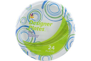Ahold Designer Paper Plates - 24 CT