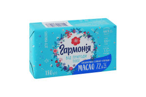 Масло солодковершкове 72.6% селянське Лубенське Гармонія м/у 180г