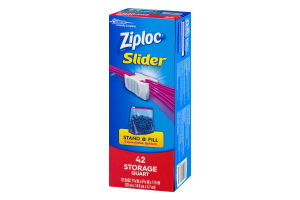 Ziploc Slider Bags Storage Quart - 42 CT