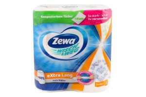 Полотенца бумажные кухонные 2-х слойные Design Extra Lang Wisch&Weg Zewa 2шт