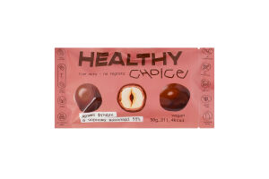 Драже фундук в черном шоколаде Healthy Choice м/у 50г