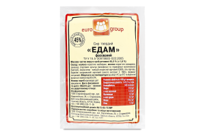 Єврогруп Сир Едам 45% ваг. фас