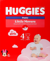 Подгузники-трусики Huggies Pants Box 4 для девочки, 9-14 кг, 72 шт