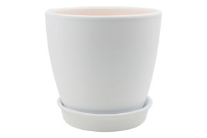Горщик білий матовий кераміка 13*12*1см Духм'яна піч