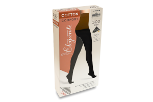 Колготки жіночі Elegante El Cotton 300den 2 nero