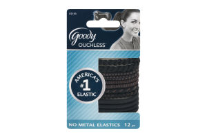 Goody Ouchless No Metal Elastics - 12 CT