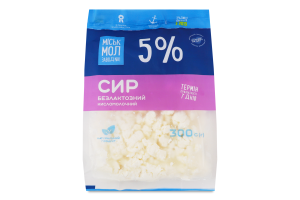 Сир кисломолочний 5% безлактозний Міськмолзавод №1 м/у 300г